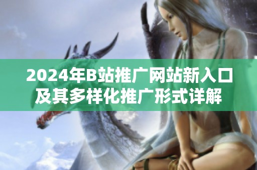 2024年B站推广网站新入口及其多样化推广形式详解