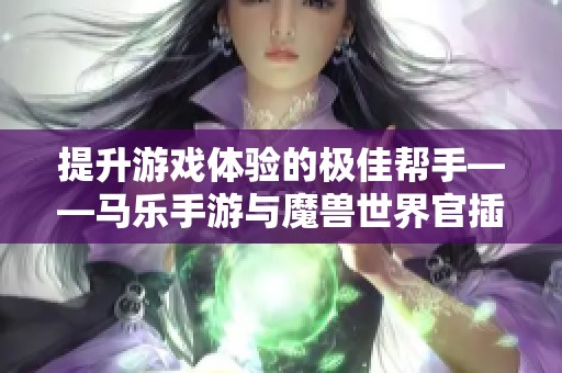 提升游戏体验的极佳帮手——马乐手游与魔兽世界官插件深度解析