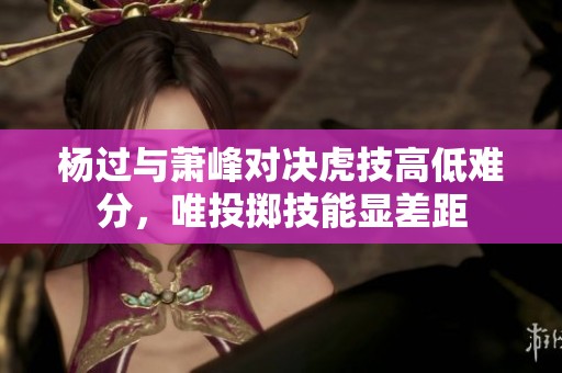 杨过与萧峰对决虎技高低难分，唯投掷技能显差距