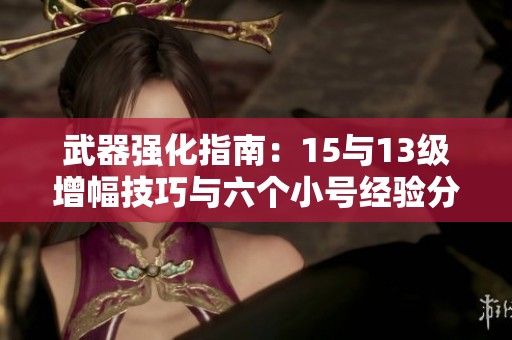 武器强化指南：15与13级增幅技巧与六个小号经验分享