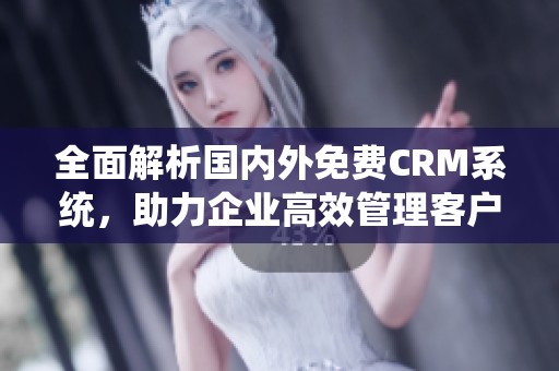 全面解析国内外免费CRM系统，助力企业高效管理客户关系