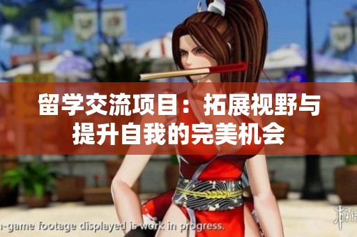留学交流项目：拓展视野与提升自我的完美机会