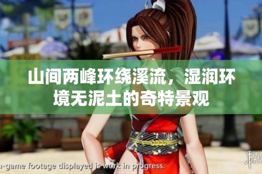 山间两峰环绕溪流，湿润环境无泥土的奇特景观
