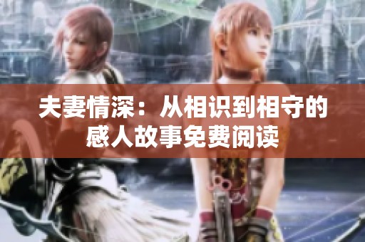 夫妻情深：从相识到相守的感人故事免费阅读