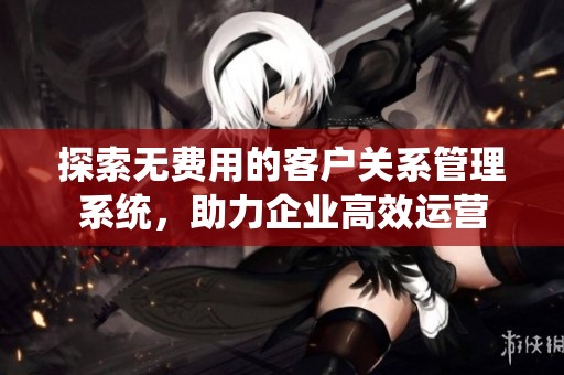 探索无费用的客户关系管理系统，助力企业高效运营