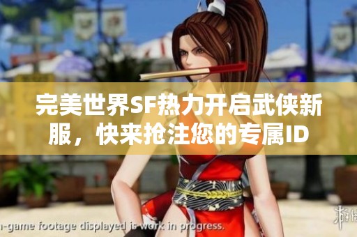 完美世界SF热力开启武侠新服，快来抢注您的专属ID