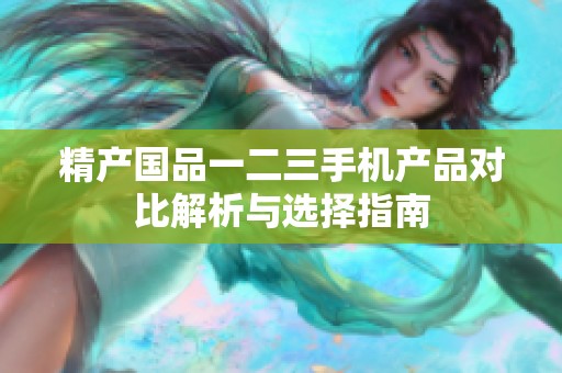 精产国品一二三手机产品对比解析与选择指南
