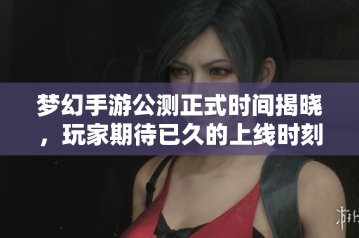 梦幻手游公测正式时间揭晓，玩家期待已久的上线时刻是什么