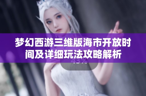 梦幻西游三维版海市开放时间及详细玩法攻略解析