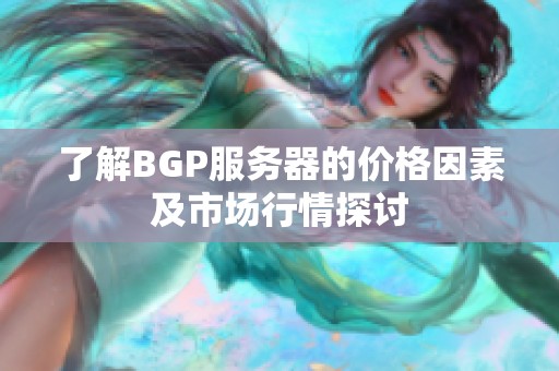 了解BGP服务器的价格因素及市场行情探讨