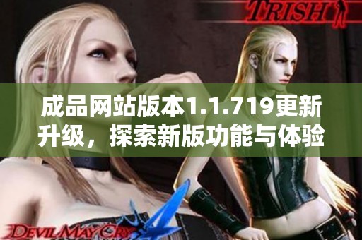 成品网站版本1.1.719更新升级，探索新版功能与体验