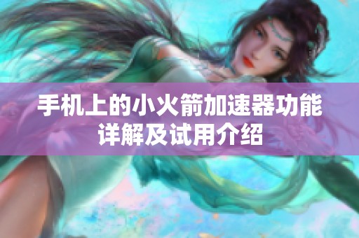 手机上的小火箭加速器功能详解及试用介绍