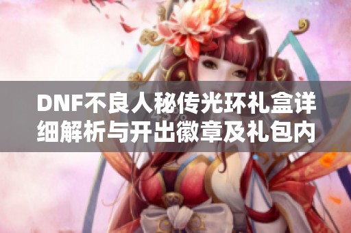 DNF不良人秘传光环礼盒详细解析与开出徽章及礼包内容探讨