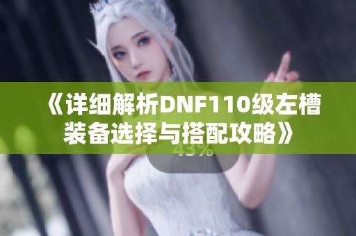 《详细解析DNF110级左槽装备选择与搭配攻略》
