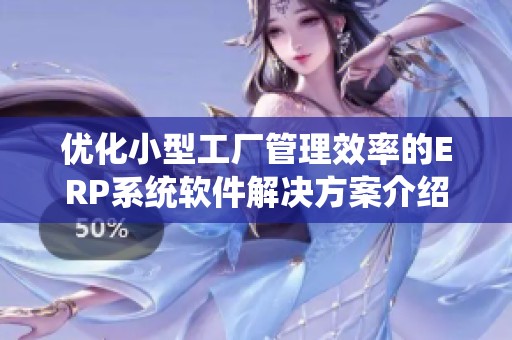 优化小型工厂管理效率的ERP系统软件解决方案介绍