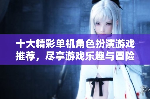 十大精彩单机角色扮演游戏推荐，尽享游戏乐趣与冒险体验