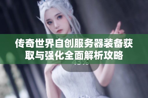 传奇世界自创服务器装备获取与强化全面解析攻略