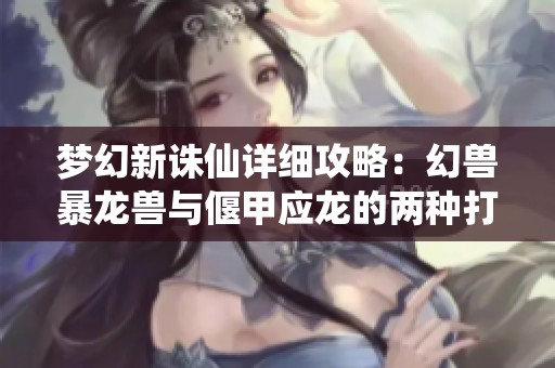 梦幻新诛仙详细攻略：幻兽暴龙兽与偃甲应龙的两种打书方案解析