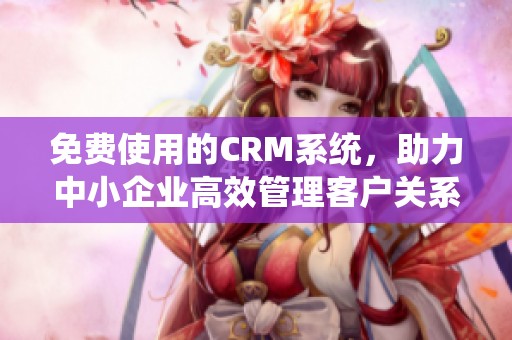 免费使用的CRM系统，助力中小企业高效管理客户关系