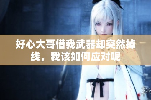 好心大哥借我武器却突然掉线，我该如何应对呢