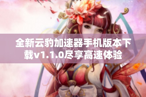 全新云豹加速器手机版本下载v1.1.0尽享高速体验