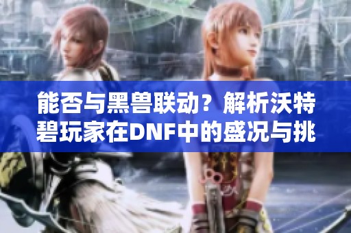 能否与黑兽联动？解析沃特碧玩家在DNF中的盛况与挑战