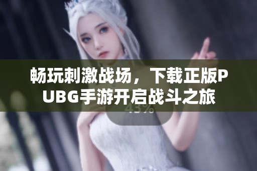 畅玩刺激战场，下载正版PUBG手游开启战斗之旅