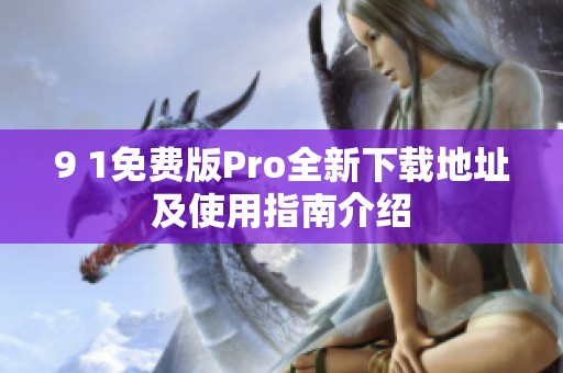 9 1免费版Pro全新下载地址及使用指南介绍