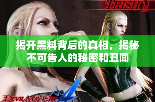 揭开黑料背后的真相，揭秘不可告人的秘密和丑闻