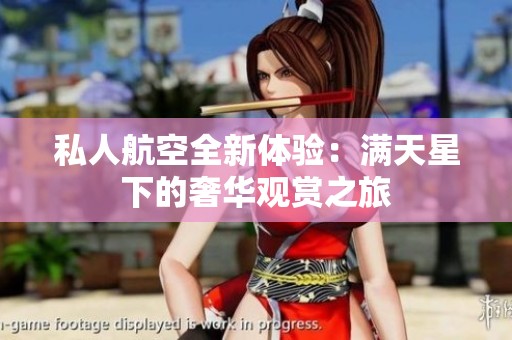 私人航空全新体验：满天星下的奢华观赏之旅