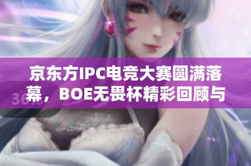 京东方IPC电竞大赛圆满落幕，BOE无畏杯精彩回顾与展望
