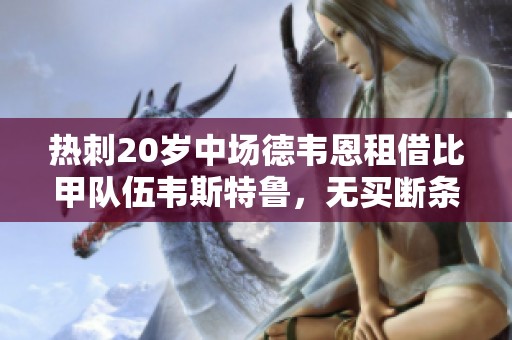 热刺20岁中场德韦恩租借比甲队伍韦斯特鲁，无买断条款