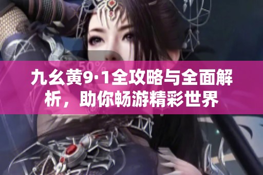 九幺黄9·1全攻略与全面解析，助你畅游精彩世界