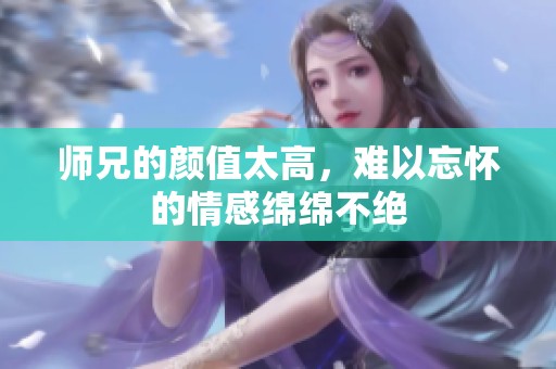 师兄的颜值太高，难以忘怀的情感绵绵不绝