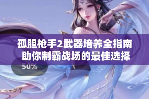孤胆枪手2武器培养全指南 助你制霸战场的最佳选择解析