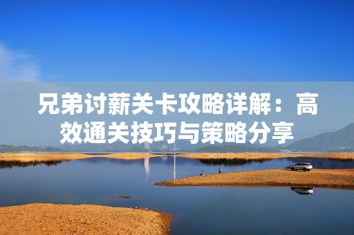 兄弟讨薪关卡攻略详解：高效通关技巧与策略分享