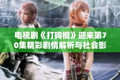 电视剧《打狗棍》迎来第70集精彩剧情解析与社会影响分析