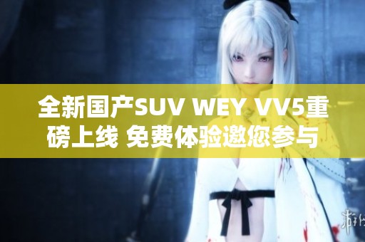 全新国产SUV WEY VV5重磅上线 免费体验邀您参与