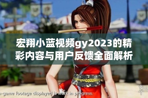 宏翔小蓝视频gy2023的精彩内容与用户反馈全面解析