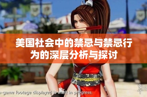 美国社会中的禁忌与禁忌行为的深层分析与探讨