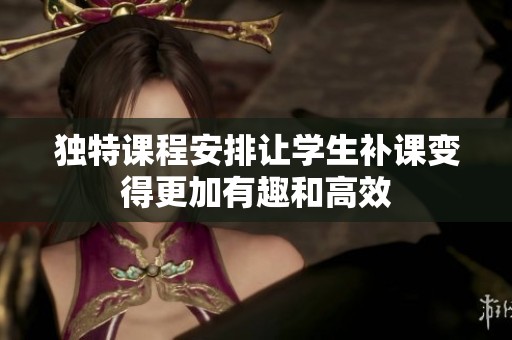 独特课程安排让学生补课变得更加有趣和高效
