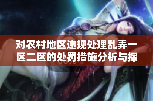 对农村地区违规处理乱弄一区二区的处罚措施分析与探讨