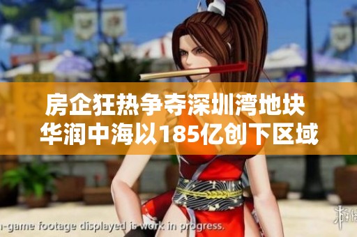 房企狂热争夺深圳湾地块 华润中海以185亿创下区域新高纪录