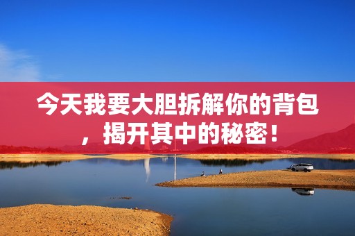 今天我要大胆拆解你的背包，揭开其中的秘密！