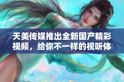 天美传媒推出全新国产精彩视频，给你不一样的视听体验