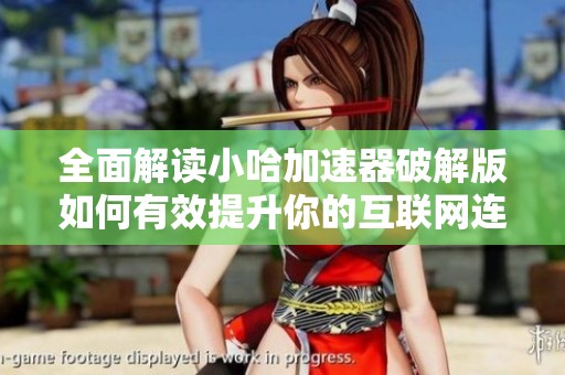 全面解读小哈加速器破解版如何有效提升你的互联网连接速度和体验