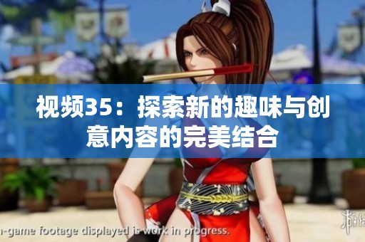 视频35：探索新的趣味与创意内容的完美结合