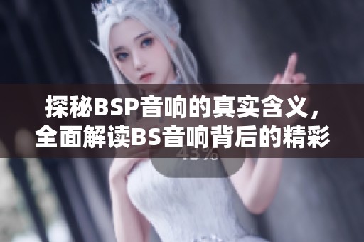探秘BSP音响的真实含义，全面解读BS音响背后的精彩故事与技术细节