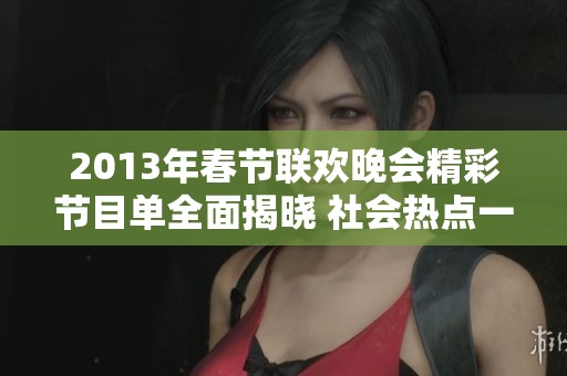 2013年春节联欢晚会精彩节目单全面揭晓 社会热点一览尽在东方财富