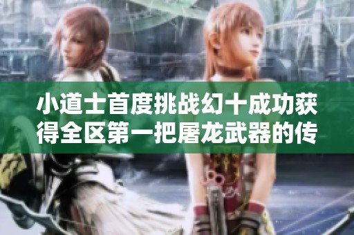 小道士首度挑战幻十成功获得全区第一把屠龙武器的传奇经历分享